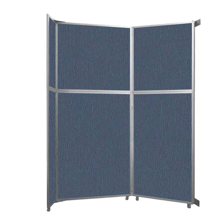 Versare Operable Wall Folding Room Divider 7'11" x 10'3/4" Ocean Fabric 1070215-1